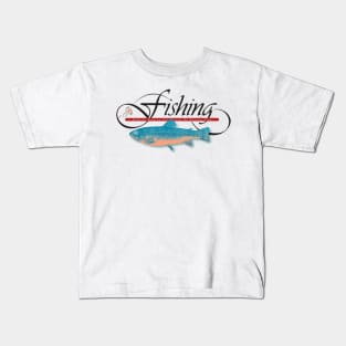 Fishing in the pursuit of wasting time Kids T-Shirt